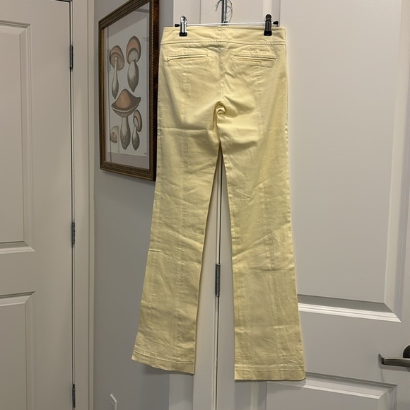 Patrizia Pepe Firenze Italian pastel yellow denim jeans low rise bootcut - Picture 9 of 10